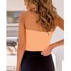 imageREORIA Womens Trendy Sexy Halter Neck Backless Seamless Sleeveless Y2K Cropped Tank Yoga Crop TopsOrange Powder
