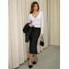 imageREORIA Womens V Neck Long Sleeve Shirts Casual Slim Fitted Tops Double Lined 2025 Fall Fashion ClothesWhite