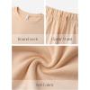 imageREORIA Womens Fall Lounge Sets Sleepwear Short Sleeve Tops and Long Pants 2 Piece PJ Pajama SetsApricot