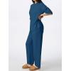 imageREORIA Womens Fall Lounge Sets Sleepwear Short Sleeve Tops and Long Pants 2 Piece PJ Pajama SetsGreen