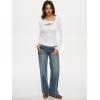 imageREORIA Womens Sexy Ribbed Long Sleeve Cutout Tops 2025 Fall Trendy Slim Fit Y2K Fashion Going Out T ShirtsWhite