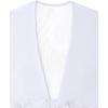 imageREORIA Womens Sexy Deep V Neck Long Sleeve Dress Mesh Sheer Ruched See Through Bodycon Maxi Long DressesBrilliant White
