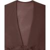 imageREORIA Womens Sexy Deep V Neck Long Sleeve Dress Mesh Sheer Ruched See Through Bodycon Maxi Long DressesShaved Chocolate