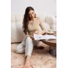 imageREORIA Womens V Neck Henley Bodysuit Wool Blend Long Sleeve Bodysuits Button Down Double Lined Tops Fall Outfits 2025Light Taupe