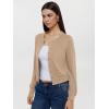 imageREORIA Womens 2025 Fall Fashion Lightweight Long Sleeve Button Down Casual Wool Blend Cardigan SweatersApricot