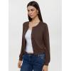 imageREORIA Womens 2025 Fall Fashion Lightweight Long Sleeve Button Down Casual Wool Blend Cardigan SweatersBrown