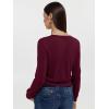 imageREORIA Womens 2025 Fall Fashion Lightweight Long Sleeve Button Down Casual Wool Blend Cardigan SweatersBurgundy