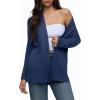 imageREORIA Womens Casual Lightweight Knit Open Front Cardigan Sweater with Pockets 2025 Fall FashionEnsign Blue