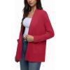 imageREORIA Womens Casual Lightweight Knit Open Front Cardigan Sweater with Pockets 2025 Fall FashionRibbon Red