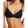 imageREORIA Womens Wireless Bra Teardrop Seamless Comfort Light Support Everyday BraBlack