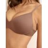 imageREORIA Womens Wireless Bra Teardrop Seamless Comfort Light Support Everyday BraBrown