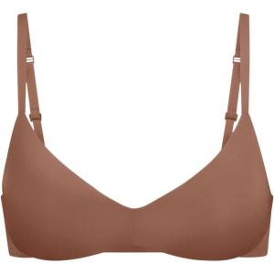imageREORIA Womens Wireless Bra Teardrop Seamless Comfort Light Support Everyday BraBrown