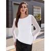 imageREORIA Womens Lace Mesh Boat Neck Bell Long Sleeve Tops Y2k Going Out Asymmetrical Tops 2025 Fall FashionBrilliant White