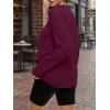 imageREORIA Womens Oversized Long Sleeve T Shirts 2025 Basic Crewneck Tee Fall Tops Casual Y2K ClothesBurgundy