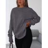 imageREORIA Womens Oversized Long Sleeve T Shirts 2025 Basic Crewneck Tee Fall Tops Casual Y2K ClothesDark Grey