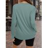 imageREORIA Womens Oversized Long Sleeve T Shirts 2025 Basic Crewneck Tee Fall Tops Casual Y2K ClothesLight Green