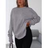 imageREORIA Womens Oversized Long Sleeve T Shirts 2025 Basic Crewneck Tee Fall Tops Casual Y2K ClothesLight Grey