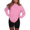 imageREORIA Womens Oversized Long Sleeve T Shirts 2025 Basic Crewneck Tee Fall Tops Casual Y2K ClothesPink