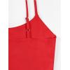 imageREORIA Womens Sexy Adjustable Spaghetti Strap Double Lined Seamless Camisole Tank Yoga Crop TopsRed