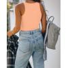 imageREORIA Womens Sexy Sleeveless Racer Back Tank Tops Halter Neck Crop TopsPeach Fuzz