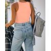 imageREORIA Womens Sexy Sleeveless Racer Back Tank Tops Halter Neck Crop TopsPeach Powder