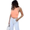 imageREORIA Womens Sexy Sleeveless Racer Back Tank Tops Halter Neck Crop TopsPeach Powder
