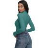 imageREORIA Womens Turtleneck Tops Slim Basic Mock Neck Long Sleeve Shirts 2025 Fall Winter Layering OutfitsArmy Green
