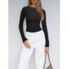 imageREORIA Womens Boat Neck Long Sleeve Bodysuit Basic Going Out Body Suits Tops 2025Black