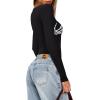 imageREORIA Womens Basic Lightweight Layering Sexy Slim Square Neck Long Sleeve Bodysuit TopsBone Chill