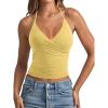 imageREORIA Womens Basic V Neck Backless Double Lined Halter Tank Tops Y2k Cute Summer Trendy Sleeveless ShirtsButter Yellow