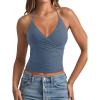 imageREORIA Womens Basic V Neck Backless Double Lined Halter Tank Tops Y2k Cute Summer Trendy Sleeveless ShirtsDusty Blue