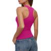 image:imageREORIA Tank Top with Built in Bra for Women Summer Sleeveless Racerback Square Neck Casual Basic Ribbed Tops 2026 Trendy Shirt Rose Medium