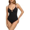 image:imageREORIA Women Sexy Cami Bodysuit with Built in Bra Sleeveless Spaghetti Strap Tank Top Body Suit 2026 Summer Going Out OutfitsBlack