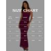 image:imageREORIA Mesh Sheer Sleeveless Wedding Guest Maxi Dresses for Women Ruched Bodycon Square Neck Halter Long Dress Summer 2026Cordovan