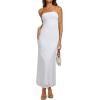 image:imageREORIA Womens 2026 Summer Floral Mesh Strapless Midi Dress Backless Beach Wedding Guest Cocktail Party DressesWhite