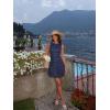 image:imageREORIA Womens Casual Boat Neck Mini Dress Sleeveless Mesh Ruched Drop Waist Y2k Party DressesEnsign Blue Polka Dot