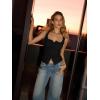 image:imageREORIA Womens Sexy Ribbed Button Down Square Neck Tank Tops Trendy Y2K 2026 Summer Sleeveless Going Out Vest Crop TopsBlack