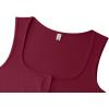 image:imageREORIA Womens Sexy Ribbed Button Down Square Neck Tank Tops Trendy Y2K 2026 Summer Sleeveless Going Out Vest Crop TopsBurgundy