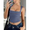 image:imageREORIA Butsmooth Womens Square Neck Going Out Crop Tops Double Lined Cute Basic Tank Tops 2026 ClothesBlue