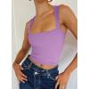 image:imageREORIA Butsmooth Womens Square Neck Going Out Crop Tops Double Lined Cute Basic Tank Tops 2026 ClothesLight Purple