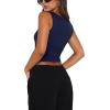 image:imageREORIA Butsmooth Womens Square Neck Going Out Crop Tops Double Lined Cute Basic Tank Tops 2026 ClothesNavy Blue
