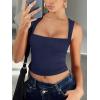 image:imageREORIA Butsmooth Womens Square Neck Going Out Crop Tops Double Lined Cute Basic Tank Tops 2026 ClothesNavy Blue
