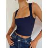 image:imageREORIA Butsmooth Womens Square Neck Going Out Crop Tops Double Lined Cute Basic Tank Tops 2026 ClothesNavy Blue