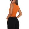 image:imageREORIA Butsmooth Womens Square Neck Going Out Crop Tops Double Lined Cute Basic Tank Tops 2026 ClothesOrange Popsicle
