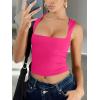 image:imageREORIA Butsmooth Womens Square Neck Going Out Crop Tops Double Lined Cute Basic Tank Tops 2026 ClothesRose