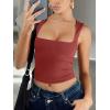 image:imageREORIA Butsmooth Womens Square Neck Going Out Crop Tops Double Lined Cute Basic Tank Tops 2026 ClothesRust