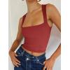 image:imageREORIA Butsmooth Womens Square Neck Going Out Crop Tops Double Lined Cute Basic Tank Tops 2026 ClothesRust