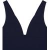 image:imageREORIA Womens Sexy Plunge Deep V Neck Sleeveless V Backless Tank Top Workout Yoga Crop TopsBaritone Blue