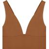 image:imageREORIA Womens Sexy Plunge Deep V Neck Sleeveless V Backless Tank Top Workout Yoga Crop TopsBrown