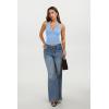 image:imageREORIA Womens Halter Tank Tops Double Lined Basic Cami Shirts Sexy Backless Y2K Trendy Going Out TopsAir Blue